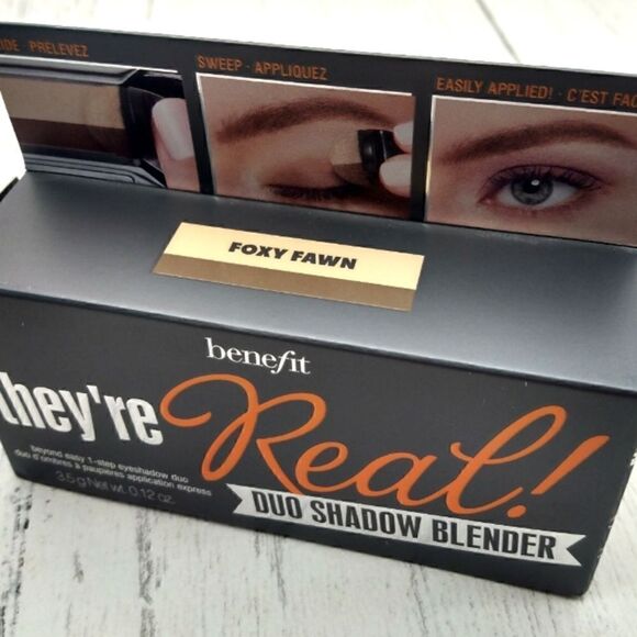 Benefit They're Real Duo Eyeshadow Blender Foxy Fawn NIB Makeup … - Picture 9 of 9